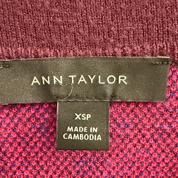 Ann Taylor Paisley Sweater - Pink and Blue - Picture 3 of 4